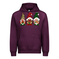 Mauve Wine Christmas gnomes Urban Hoodie - NancyCooperArtShop