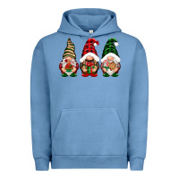 Pigment Pebble Blue Christmas gnomes Urban Hoodie - NancyCooperArtShop