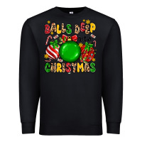 Black balls deep into christmas Premium Sweatshirt - MaliasSmallBusiness
