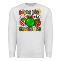 Oatmeal Heather balls deep into christmas Premium Sweatshirt - MaliasSmallBusiness