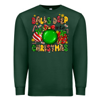 Sports Green balls deep into christmas Premium Sweatshirt - MaliasSmallBusiness