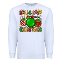 White balls deep into christmas Premium Sweatshirt - MaliasSmallBusiness