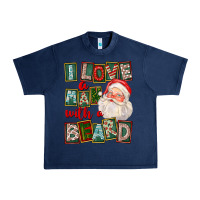 Navy I Love A Man With A Beard Urban Heavy Tee - FaDigitalArtStudio