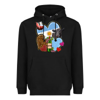 Black Argentina hearts Heavyweight Hoodie - NancyCooperArtShop