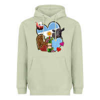 Matcha Argentina hearts Heavyweight Hoodie - NancyCooperArtShop