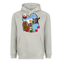 Moon Dust Argentina hearts Heavyweight Hoodie - NancyCooperArtShop