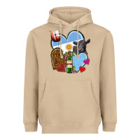 Mushroom Argentina hearts Heavyweight Hoodie - NancyCooperArtShop