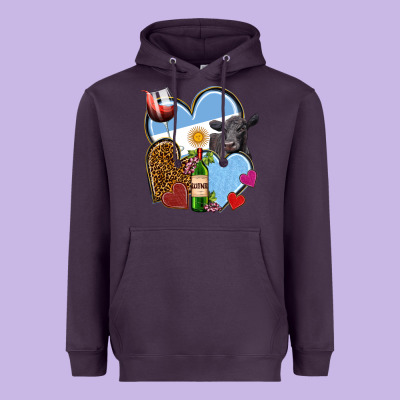 Argentina Hearts Heavyweight Hoodie Designed By Nancycooperartshop