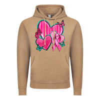 Vintage Coffee Breast Cancer Hearts Vintage Hoodie - texasbilliewilder