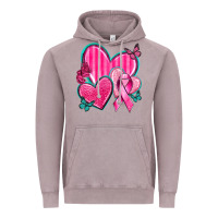Vintage Zinc Breast Cancer Hearts Vintage Hoodie - texasbilliewilder
