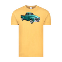Vintage Mustard western truck 34 view Vintage Tee - FaDigitalArtStudio