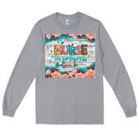 Heather Grey nurse in progress tumbler Long Sleeve Tee - BundleAndBundleShop