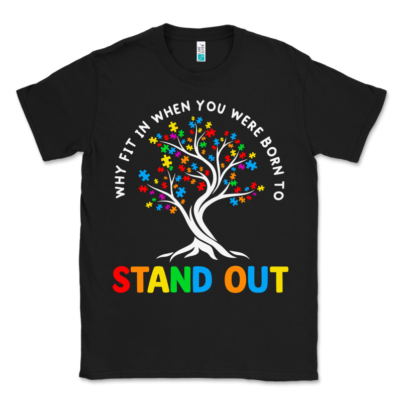 Why Fit In Autism Awareness Classic Tee by CowhideDigitalArt | Teevron