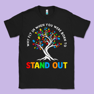 Why Fit In Autism Awareness Classic Tee Designed By Cowhidedigitalart