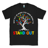 Black Why Fit In Autism Awareness Classic Tee - CowhideDigitalArt