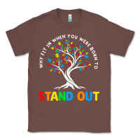Chestnut Why Fit In Autism Awareness Classic Tee - CowhideDigitalArt