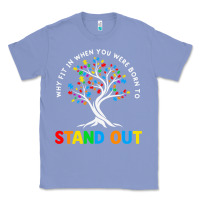Colony Blue Why Fit In Autism Awareness Classic Tee - CowhideDigitalArt