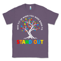 Lavender Why Fit In Autism Awareness Classic Tee - CowhideDigitalArt