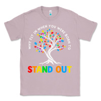 Lilac Why Fit In Autism Awareness Classic Tee - CowhideDigitalArt