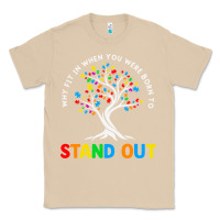 Mushroom Why Fit In Autism Awareness Classic Tee - CowhideDigitalArt