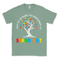 Sage Why Fit In Autism Awareness Classic Tee - CowhideDigitalArt