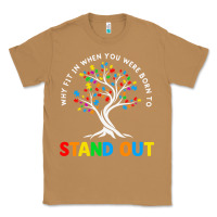 Toasted Coconut Why Fit In Autism Awareness Classic Tee - CowhideDigitalArt