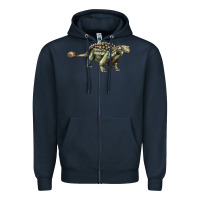 Navy Ankylosaurus T-Rex Zipper Hoodie - LillyAllenDesigns