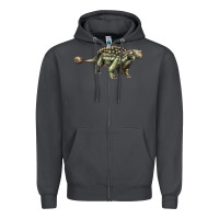 Smoke Ankylosaurus T-Rex Zipper Hoodie - LillyAllenDesigns