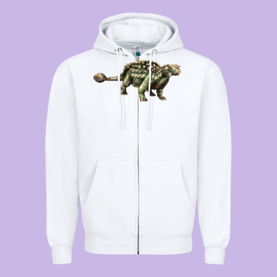Ankylosaurus T-rex Zipper Hoodie Designed By Lillyallendesigns