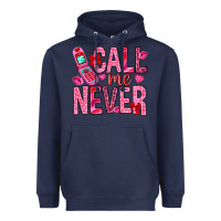 Navy call me never Heavyweight Hoodie - NancyCooperArtShop