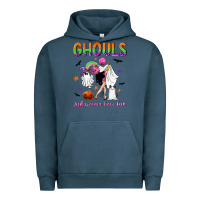 Pigment Midnight Navy Ghouls just wanna have fun Urban Hoodie - NancyCooperArtShop