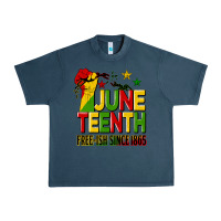 Midnight Navy juneteenth fist free ish since 1865 Urban Heavy Tee - HRA Design Shop