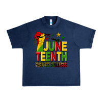 Navy juneteenth fist free ish since 1865 Urban Heavy Tee - HRA Design Shop