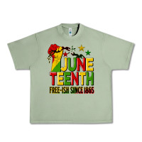 Oil Green juneteenth fist free ish since 1865 Urban Heavy Tee - HRA Design Shop
