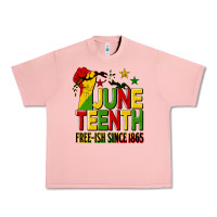 Salmon juneteenth fist free ish since 1865 Urban Heavy Tee - HRA Design Shop