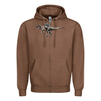 Chestnut Spinosaurus Zipper Hoodie - LillyAllenDesigns