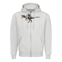 Dove Grey Spinosaurus Zipper Hoodie - LillyAllenDesigns