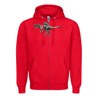 Red Spinosaurus Zipper Hoodie - LillyAllenDesigns