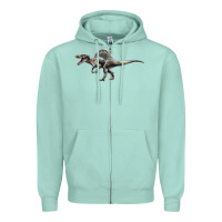 Seafoam Spinosaurus Zipper Hoodie - LillyAllenDesigns