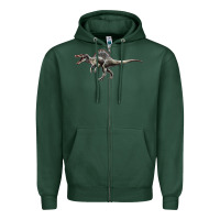 Sports Green Spinosaurus Zipper Hoodie - LillyAllenDesigns