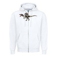 White Spinosaurus Zipper Hoodie - LillyAllenDesigns