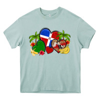 Arona dominican republic hearts Heavy Core Tee - Artiststas