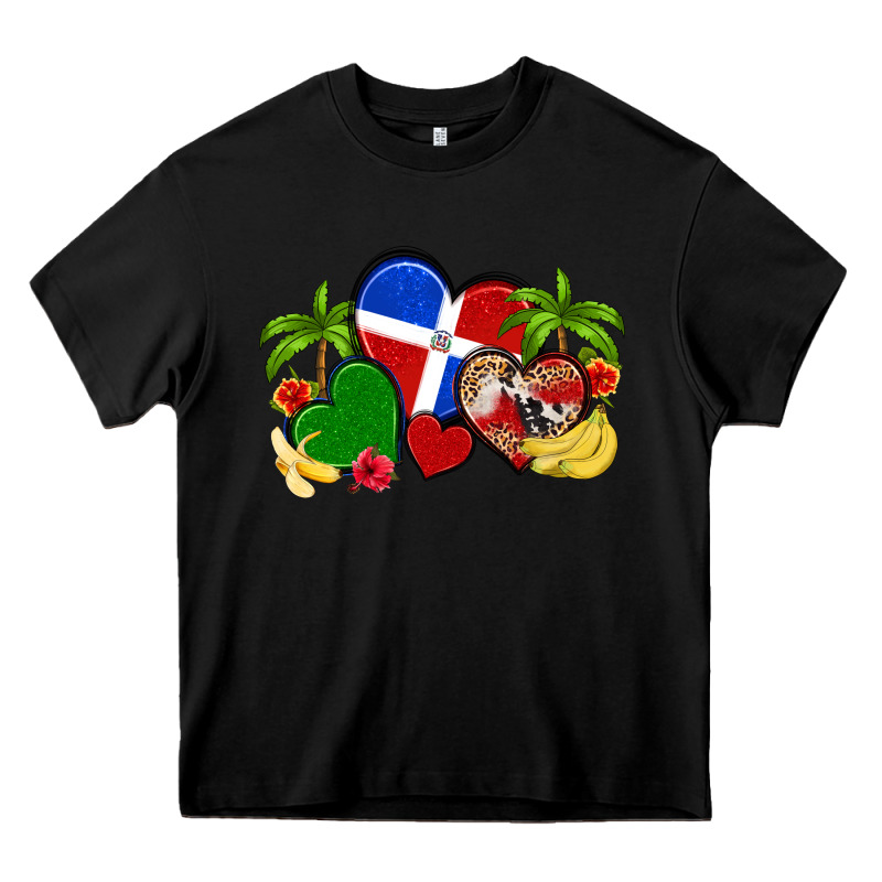 Dominican Republic Hearts Heavy Core Tee by Artiststas | Teevron