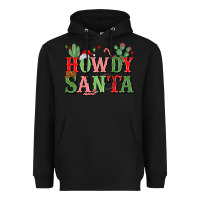 Black howdy santa Heavyweight Hoodie - MaliasSmallBusiness