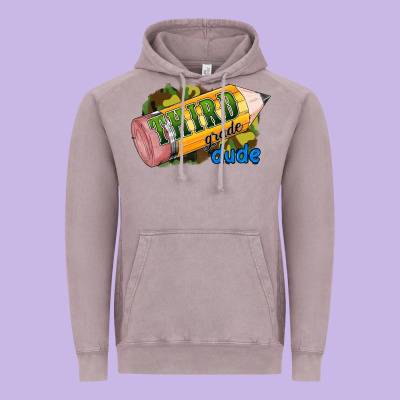Third Grade Dude Vintage Hoodie Designed By Ranaportraitstore