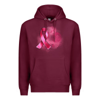 Burgundy breast cancer custom name Premium Hoodie - Artiststas