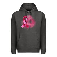 Charcoal Heather breast cancer custom name Premium Hoodie - Artiststas