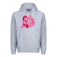 Heather Grey breast cancer custom name Premium Hoodie - Artiststas