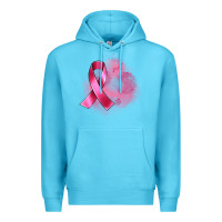 Ocean Blue breast cancer custom name Premium Hoodie - Artiststas