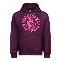 Mauve Wine Breast Cancer Sunflower Urban Hoodie - texasbilliewilder